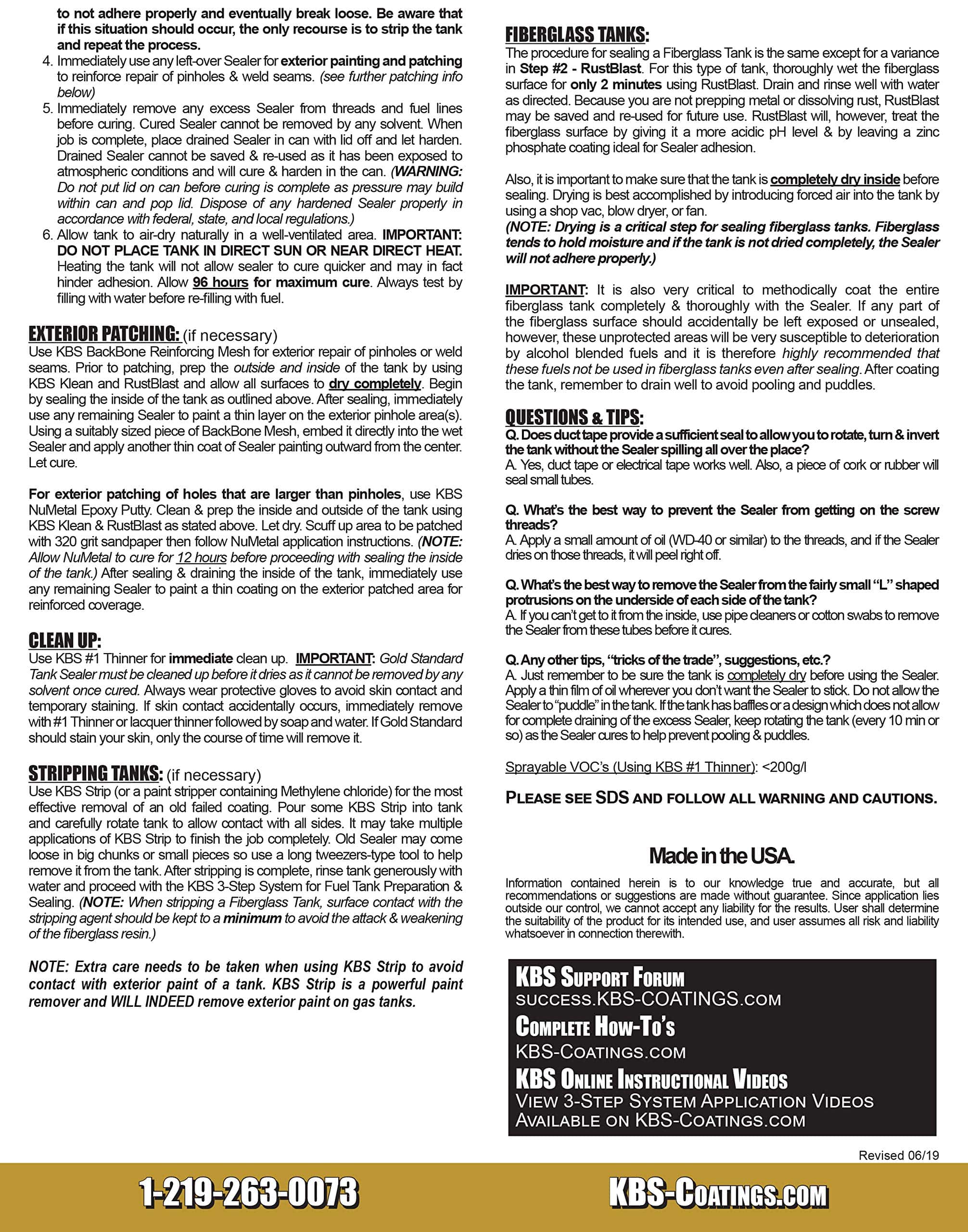 Kit sellador de tanque de combustible para autos KBS - Imagen 4