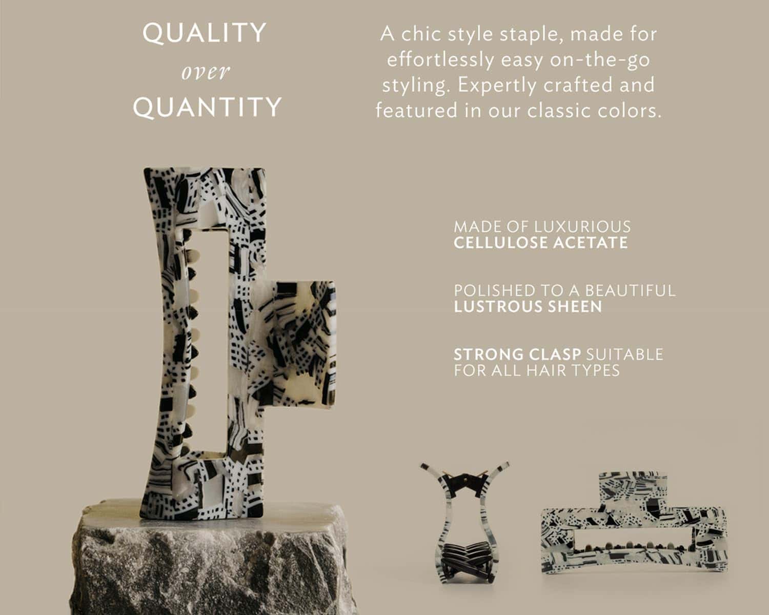 Francia Luxe Pinza de Garra Rectangular con Recorte - Lasco - Imagen 3