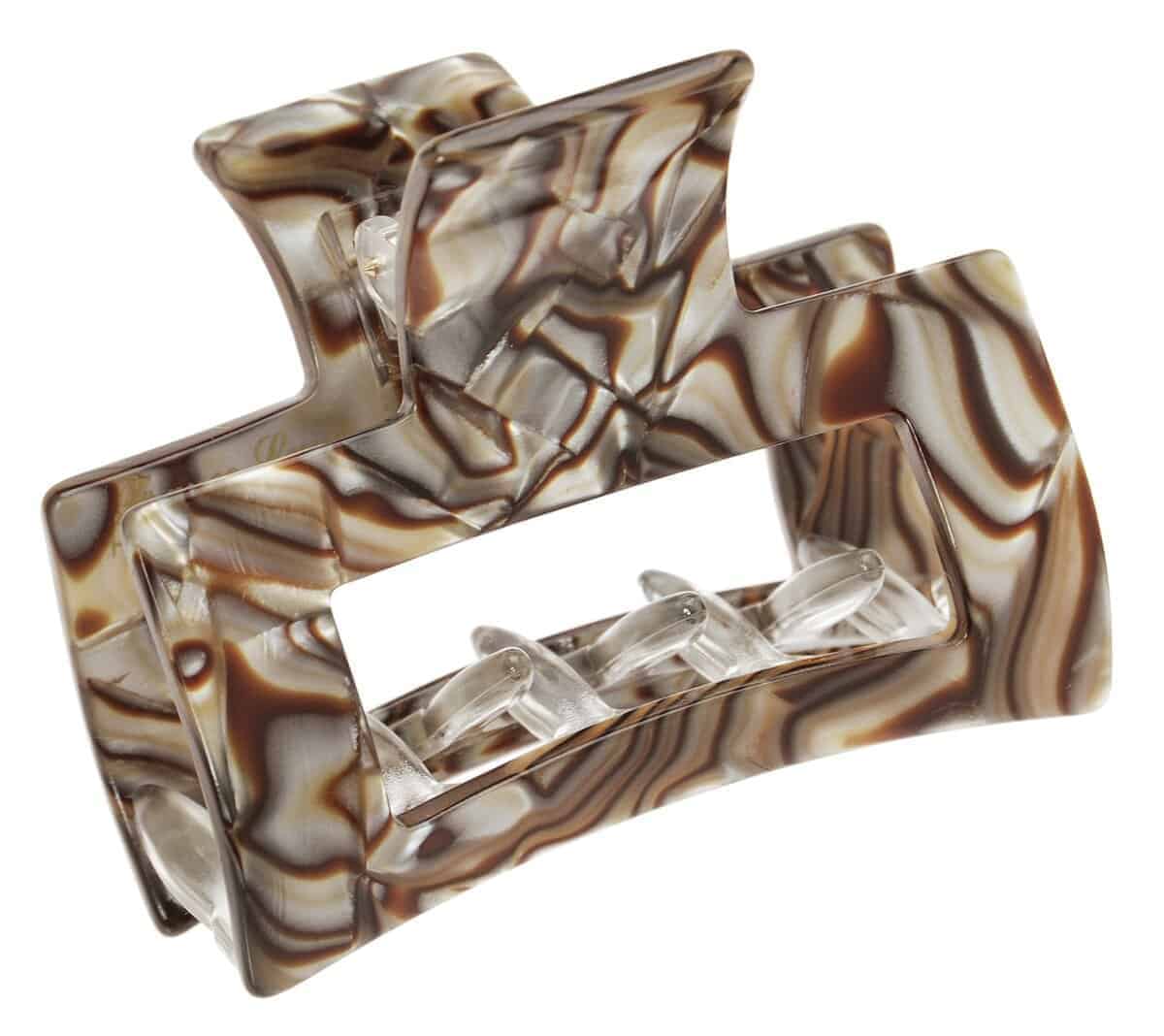 Francés Luxe Recorte Rectángulo Garra Pinza - Ónix