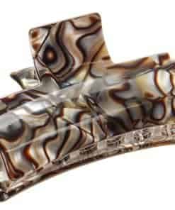 France Luxe Large Solid Rectangle Claw Clip - Onyx