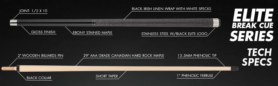 Elite Heavy 27oz Banned Break Cue, Massive Weight Breaker - Imagen 9