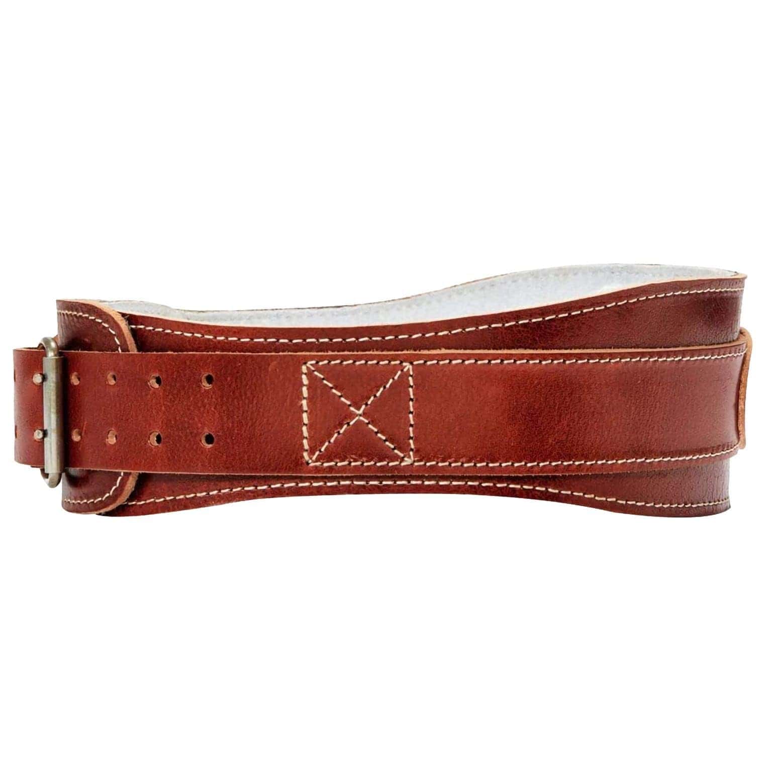 Cinturón de Levantamiento de Pesas de Cuero -Café