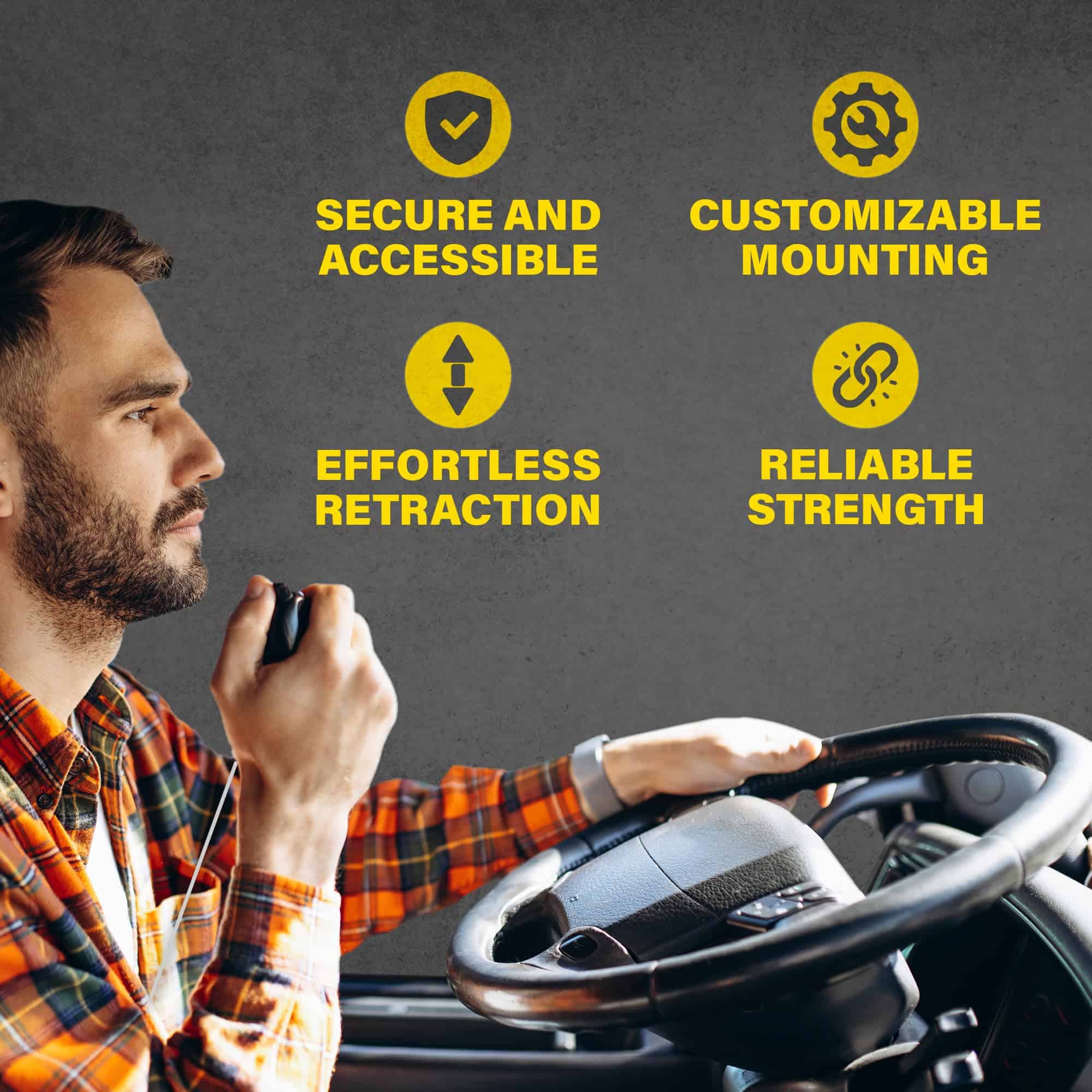 Gear Keeper CB MIC KEEPER - Sujeta micrófono retráctil | - Imagen 4