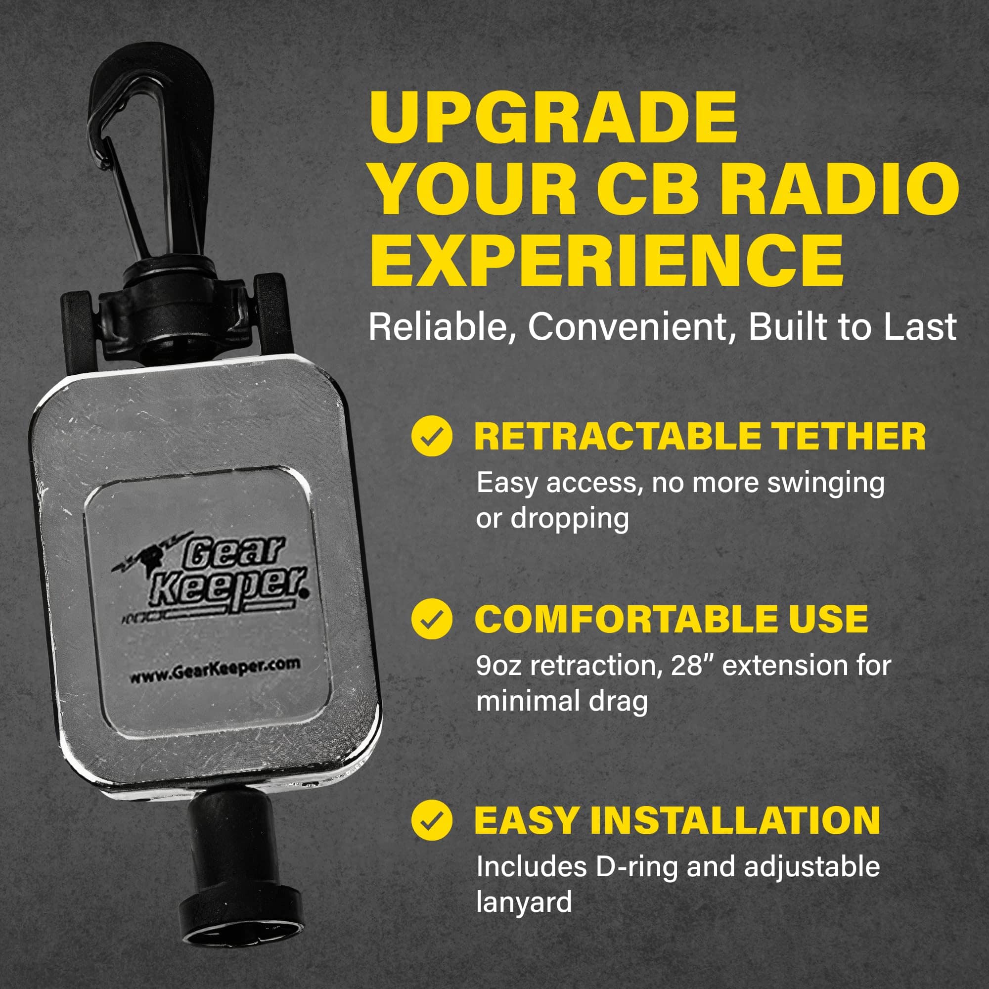 Gear Keeper CB MIC KEEPER - Sujeta micrófono retráctil | - Imagen 3