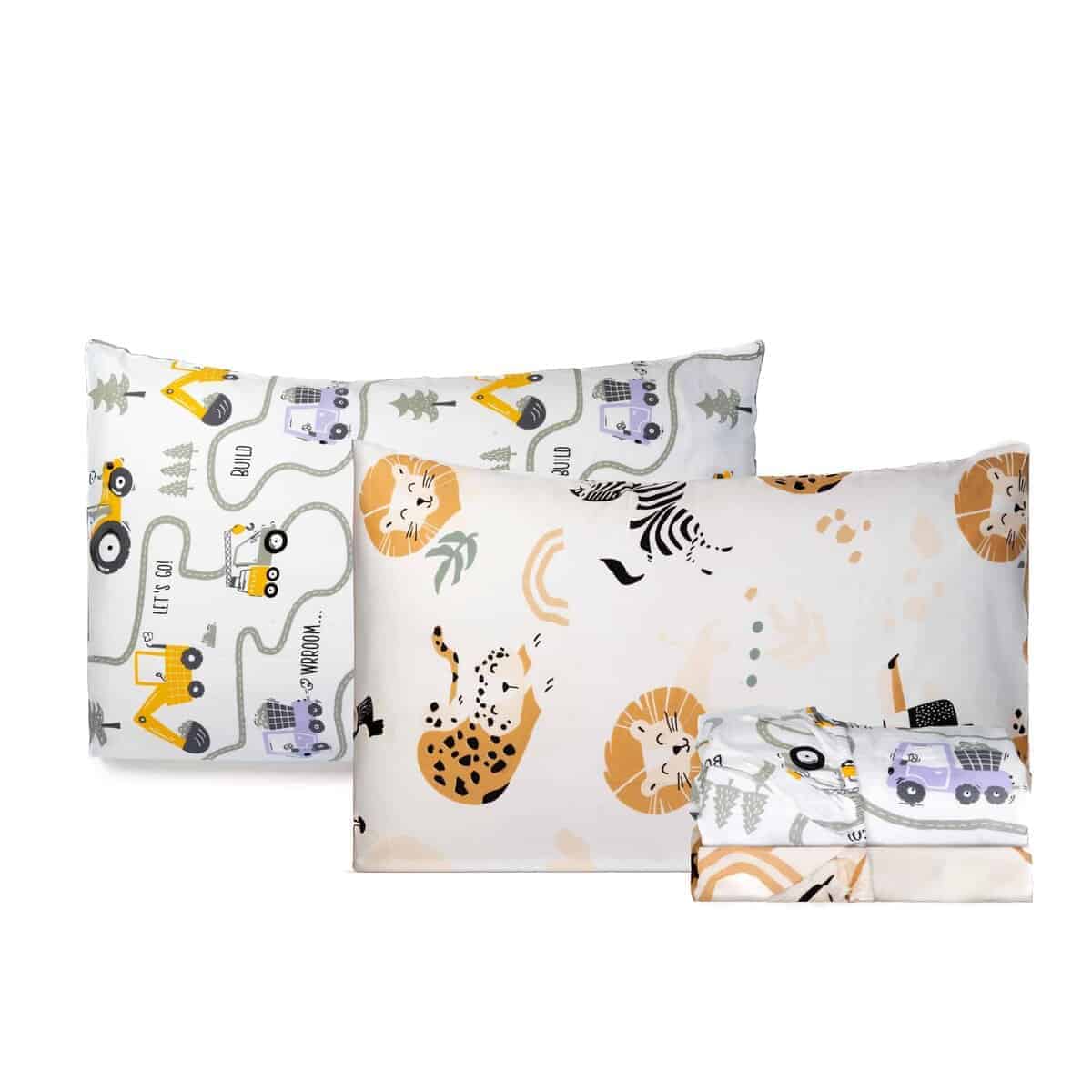 Sábana de Cama para Niños 100% Algodón 210TC, Juego de