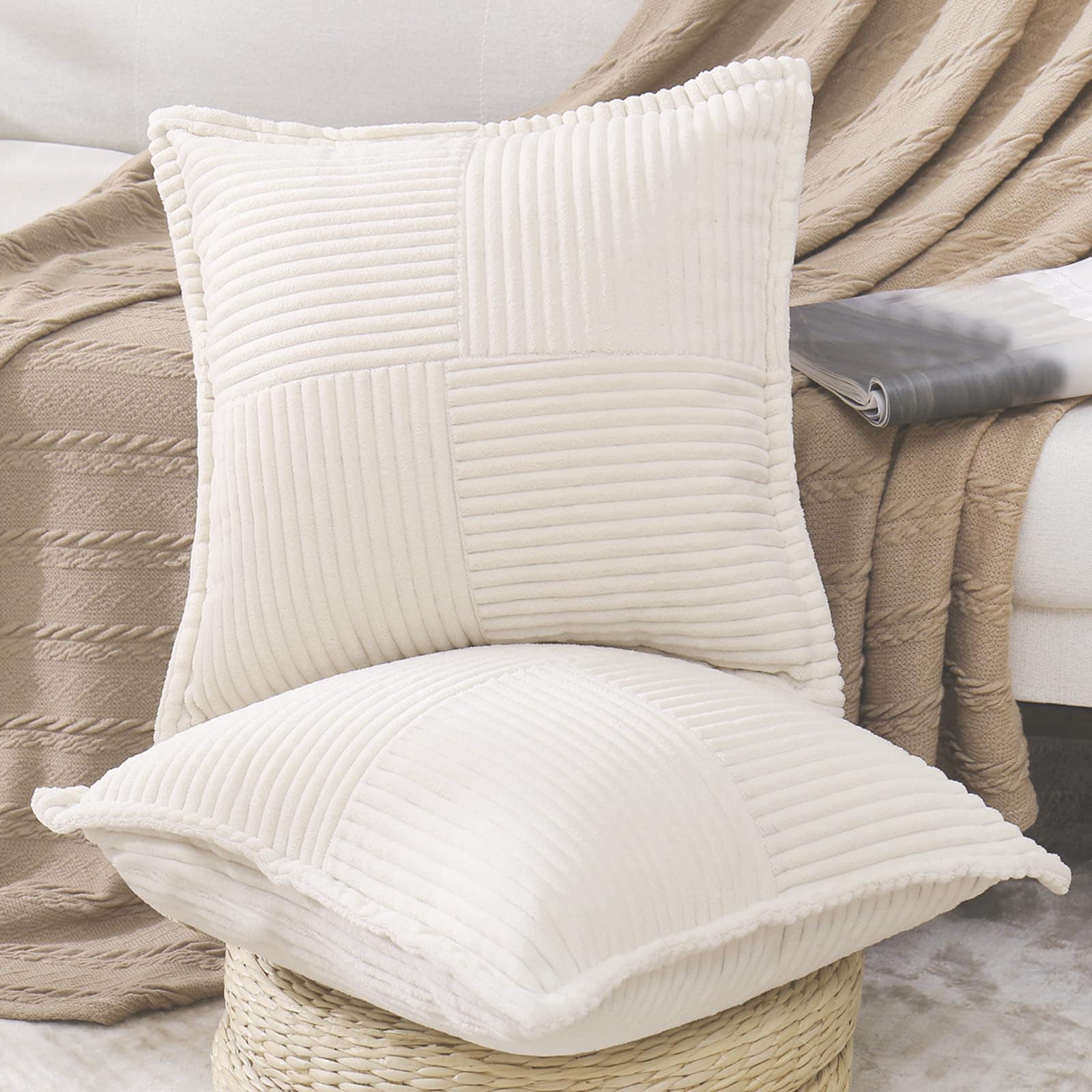 Funda de Cojín de Terciopelo Puncuntex Set de 2 Decorativa - Imagen 6