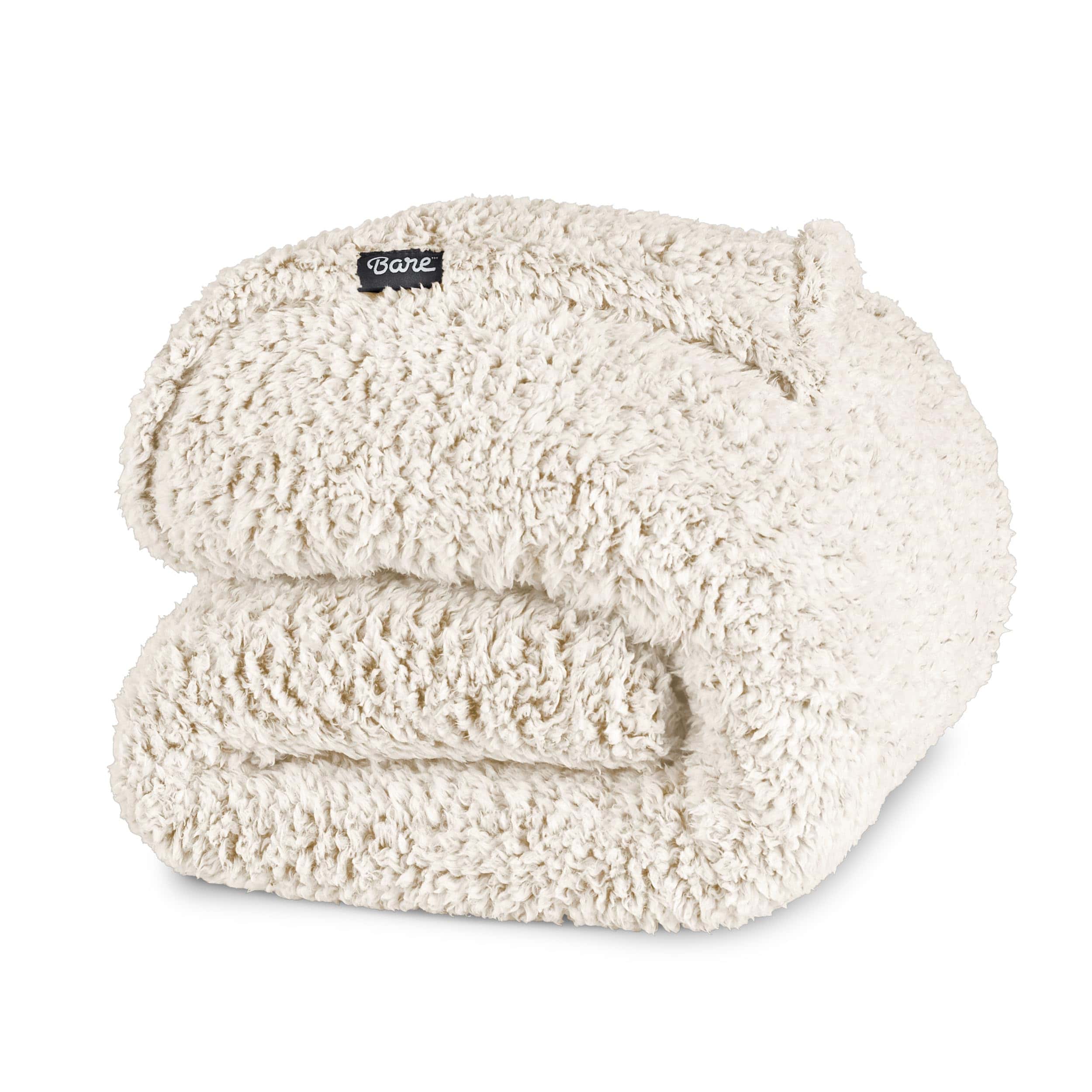 Manta de piel sintética Bare Home - Manta King -Ostra rayada