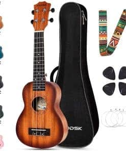 Ukulele Concert Sunburst AODSK para Principiantes 23