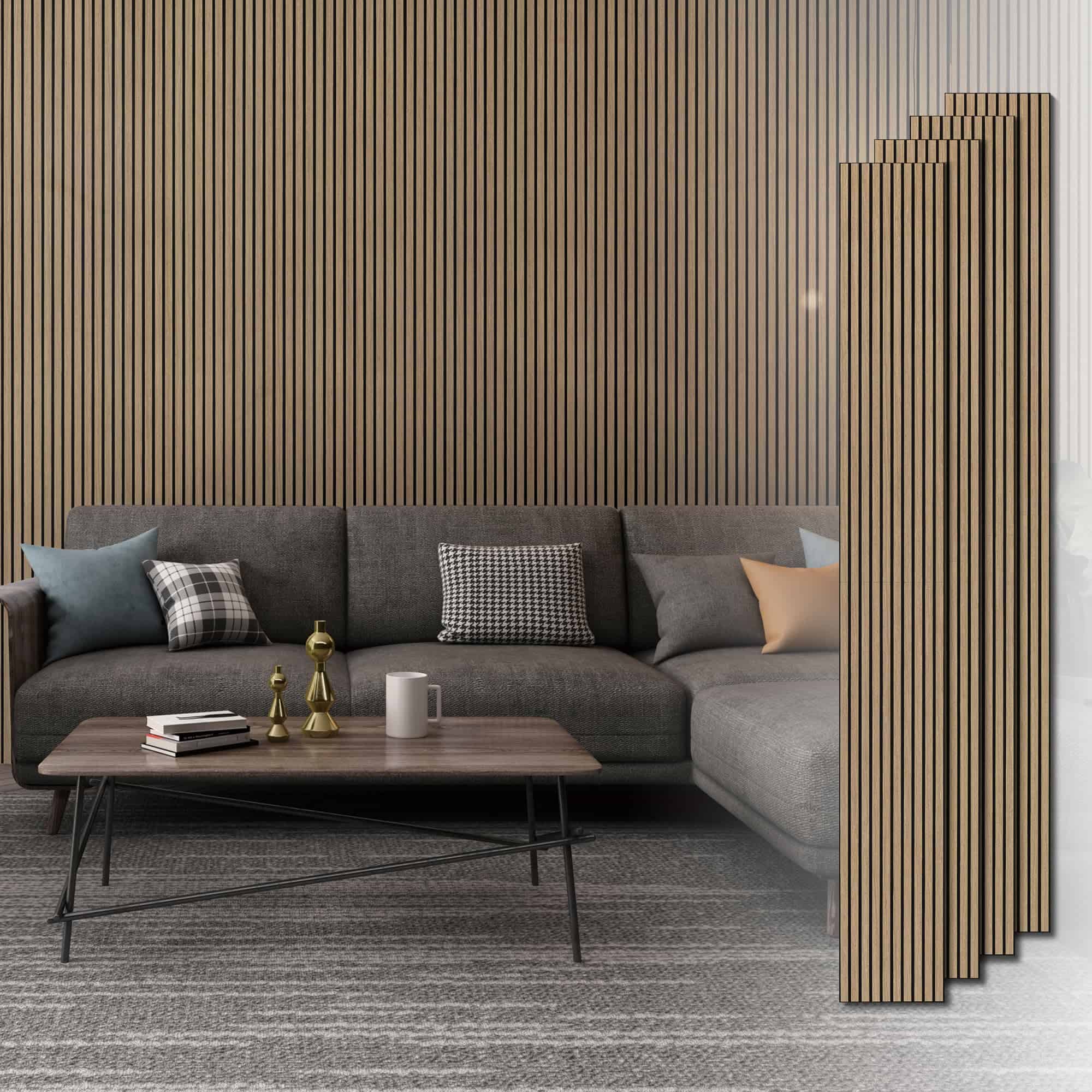 Paneles Acústicos de Pared de Madera Kieacia, Paneles 3D de