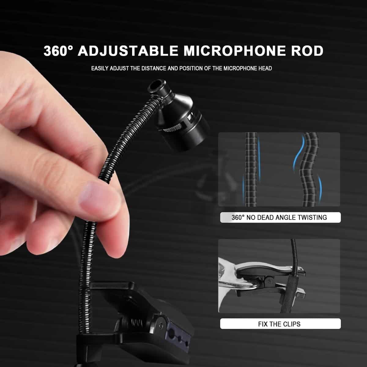 Micrófono inalámbrico UHF para instrumentos BOMGE, - Imagen 4