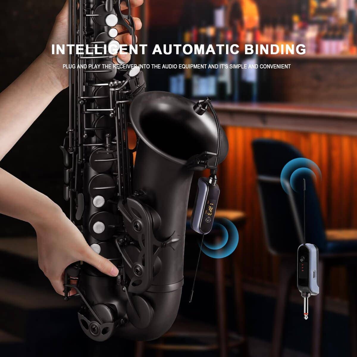 Micrófono inalámbrico UHF para instrumentos BOMGE, - Imagen 3