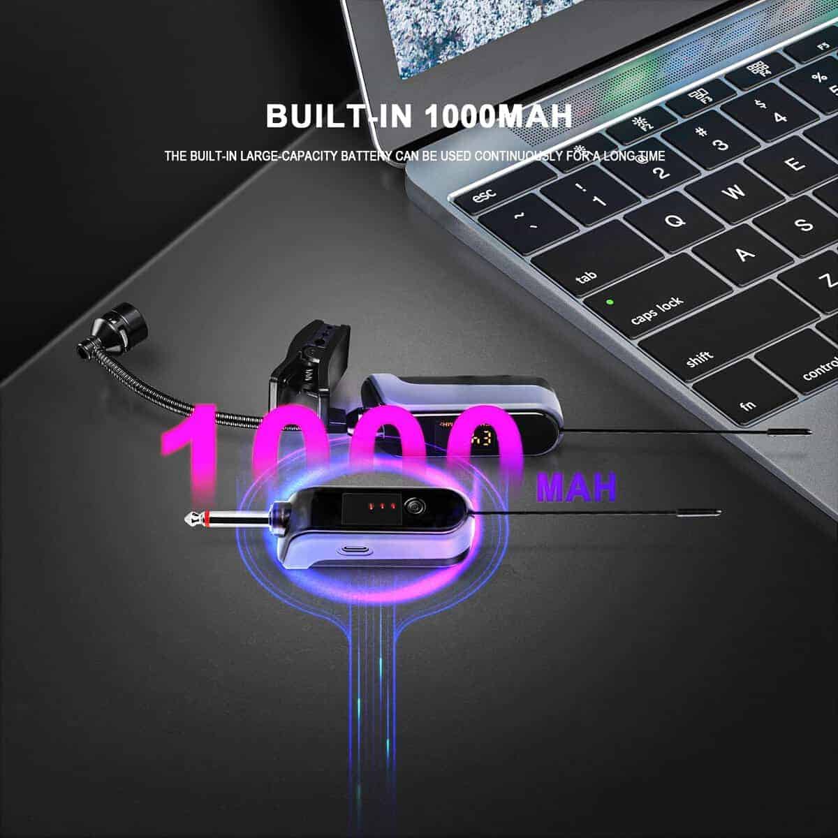 Micrófono inalámbrico UHF para instrumentos BOMGE, - Imagen 6