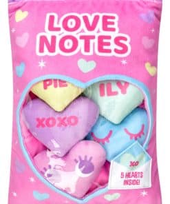 Almohada de Juego de Franela con Corazones de Caramelo con