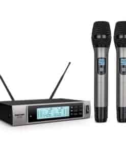 Sistema de micrófono inalámbrico UHF dual profesional