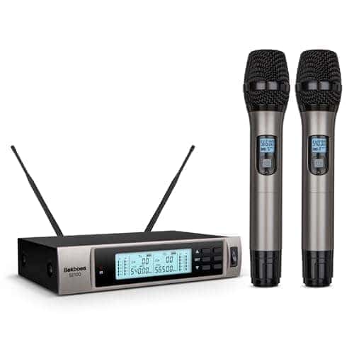 Sistema de micrófono inalámbrico UHF dual profesional