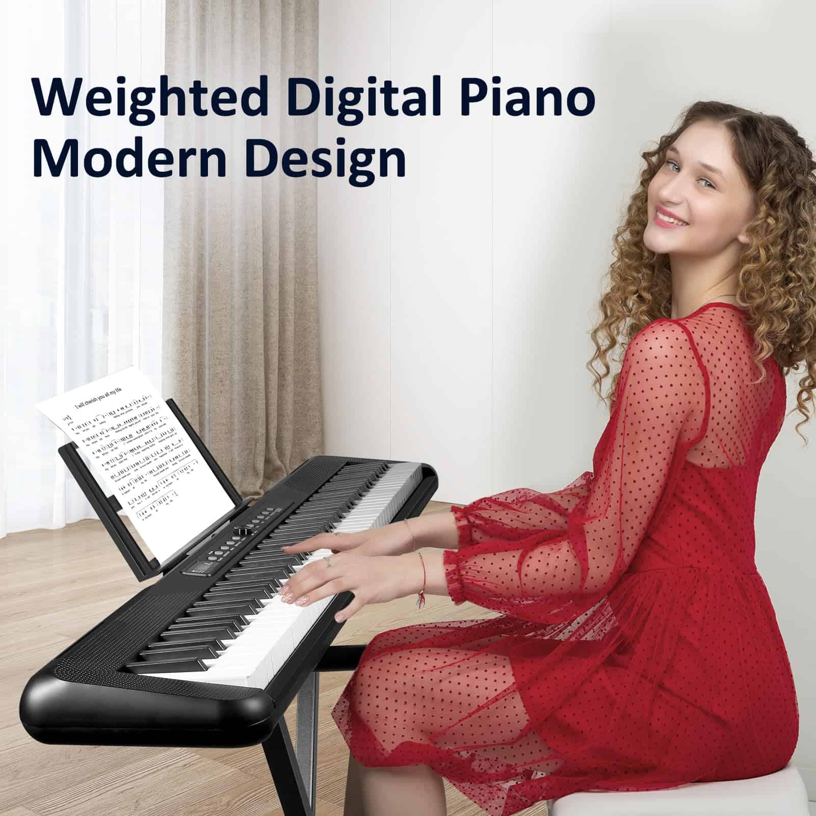Piano Digital de 88 Teclas para -Negro - Imagen 7