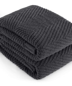 Cobertor de Punto de Long Create 50"X60", Gris Oscuro