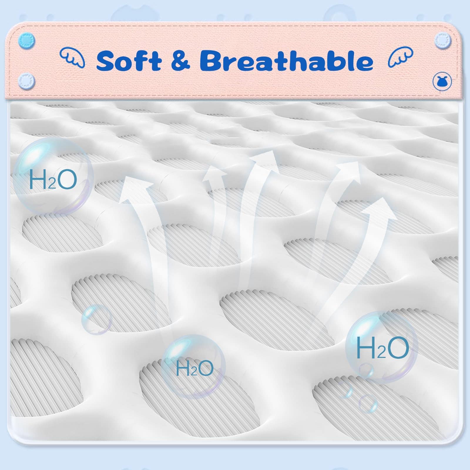 Almohada Transpirable Wudmew, Juego de -Rosa - Imagen 8