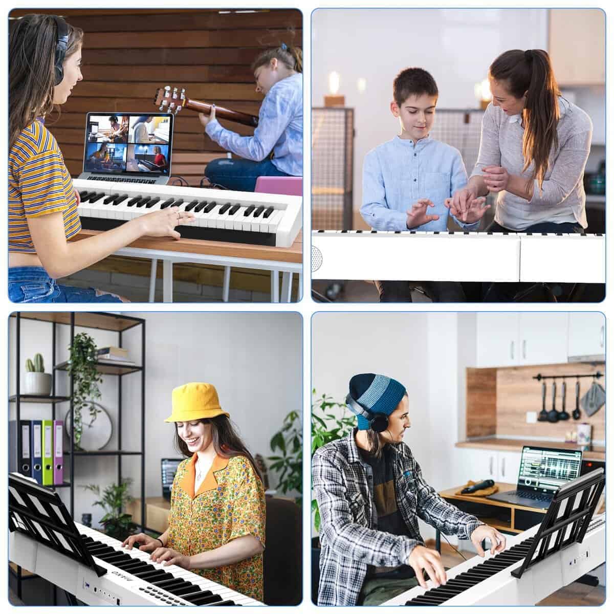 Piano Digital de 88 Teclas Tamaño Completo Semipesadas - Imagen 8