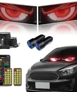 Pantalla LED para Coche - Luz de Ojos del Diablo Flexible