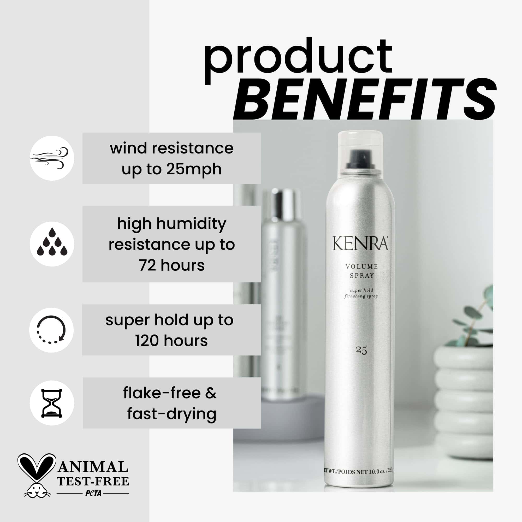 Kenra Professional Volume Spray 25 50% Super Hold Finishing - Imagen 3