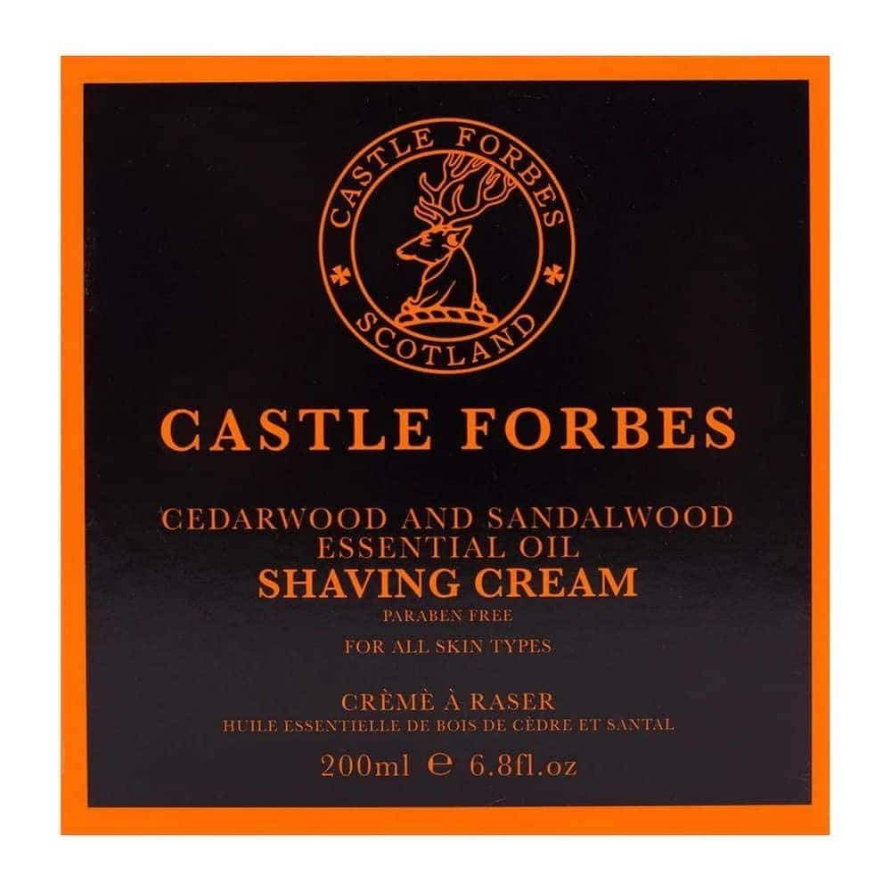 Crema de Afeitar de Cedro/Sándalo Castle Forbes 6.8 fl.oz.