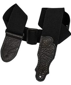 Correa para guitarra Franklin - 2" de algodón - Negra con