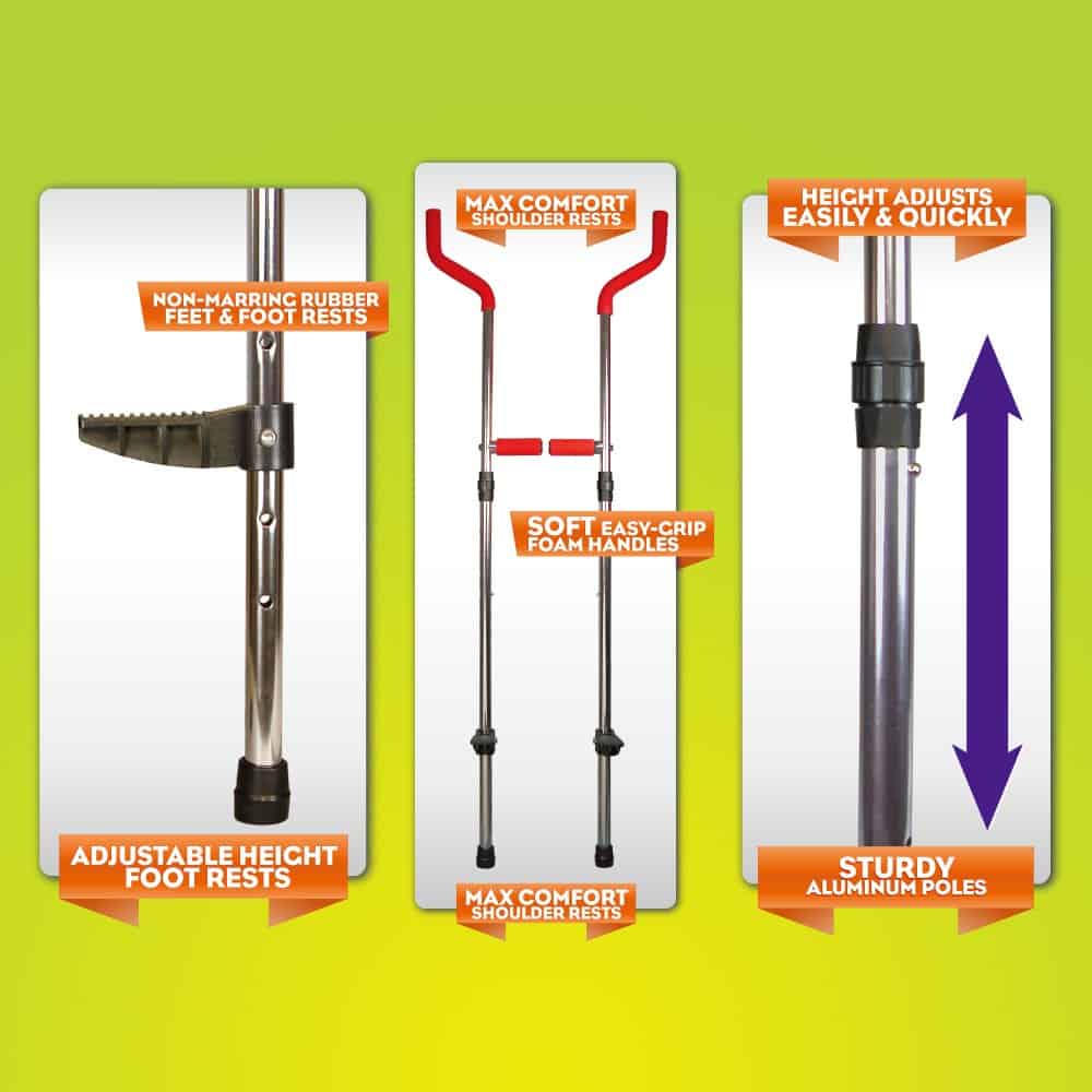 Geospace Original Walkaroo JR. Aluminio Ligero Zancos con - Imagen 4