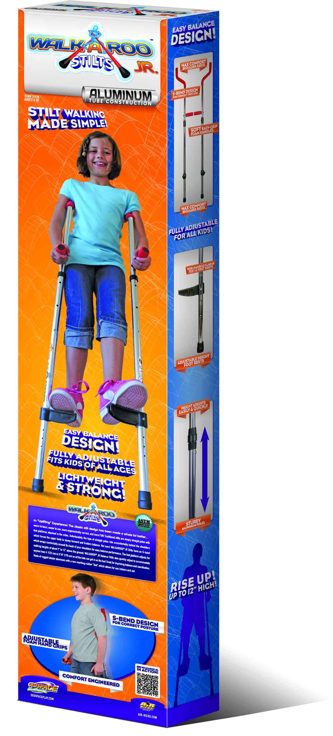 Geospace Original Walkaroo JR. Aluminio Ligero Zancos con - Imagen 5