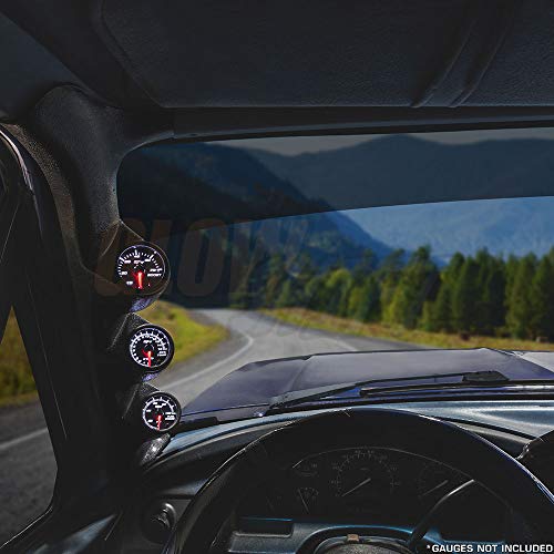 Soporte de medidores de triple pilar GlowShift negro - Imagen 3