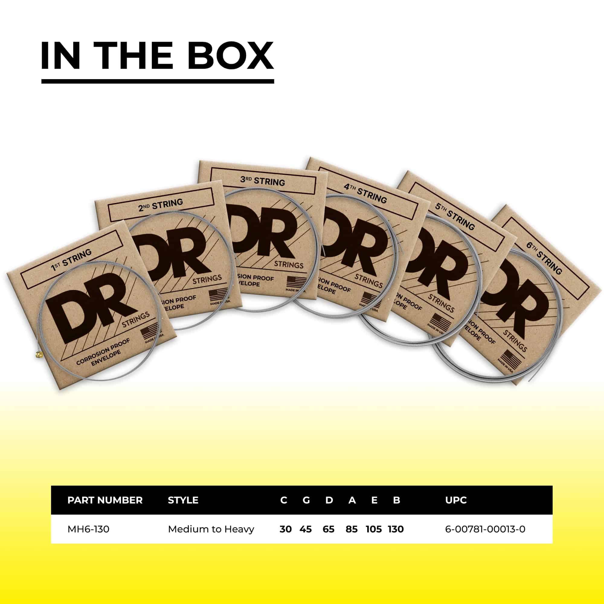 Cuerdas de bajo DR Strings Lo-Rider - Acero -re 30-130 - Imagen 3