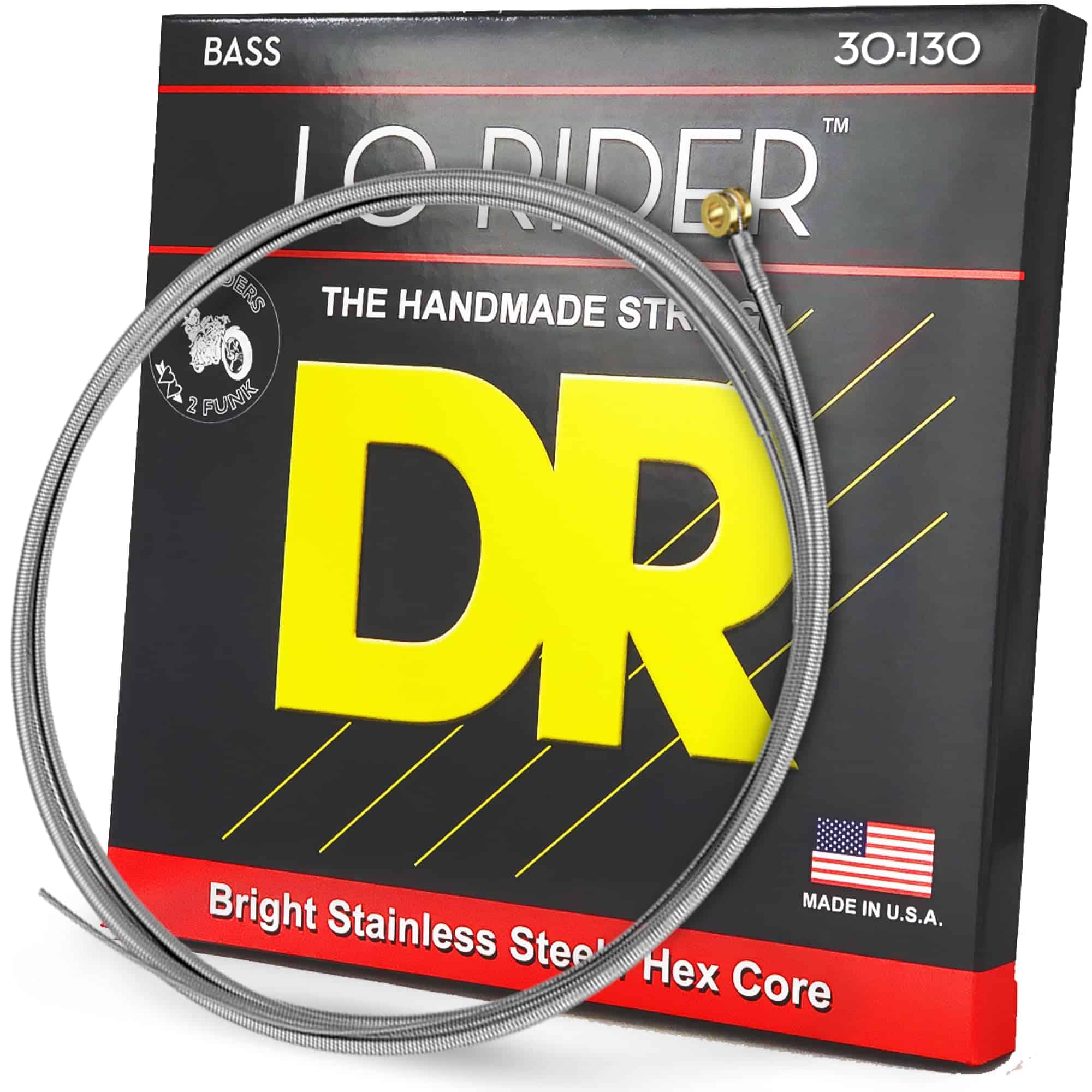 Cuerdas de bajo DR Strings Lo-Rider - Acero -re 30-130
