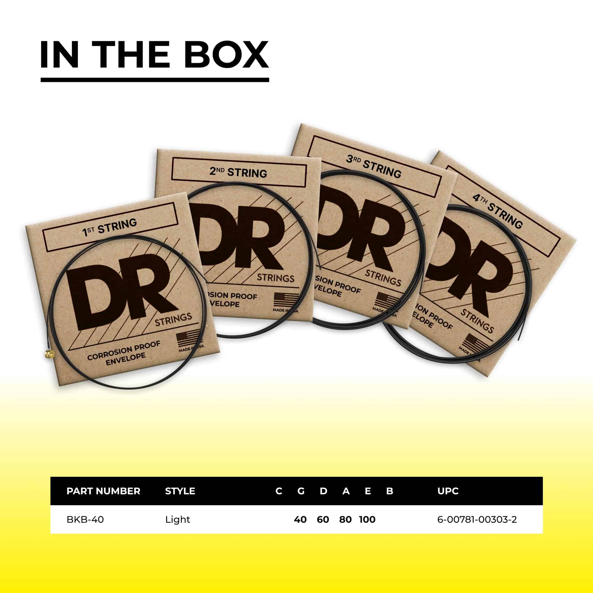 Cuerdas de bajo DR Strings BLACK BEAUTIES (BKB-40) - Imagen 3