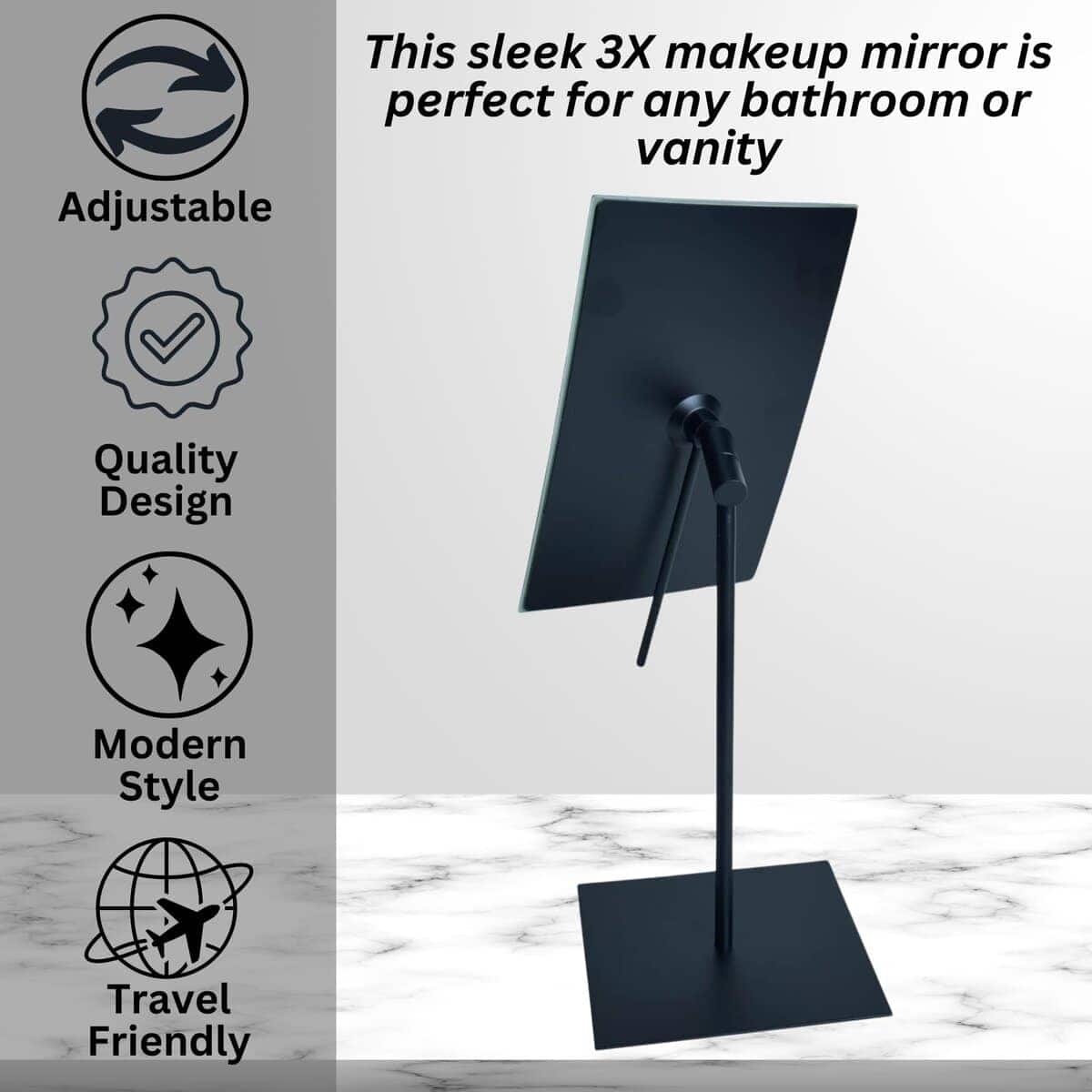 Espejo de Maquillaje de Mesa Rectangular con Aumento de 3X - Imagen 5