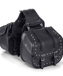 Conjunto de 2 alforjas para motocicleta Diamond Plate,