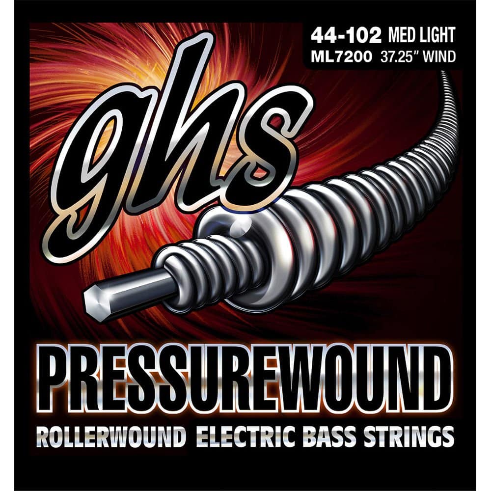 Cuerdas de bajo GHS Pressurewound - Juego de luz media