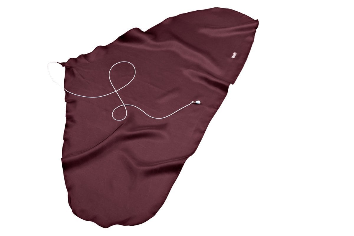 Trapo para Clarinete Bajo de Seda Hodge - Borgoña - Imagen 3