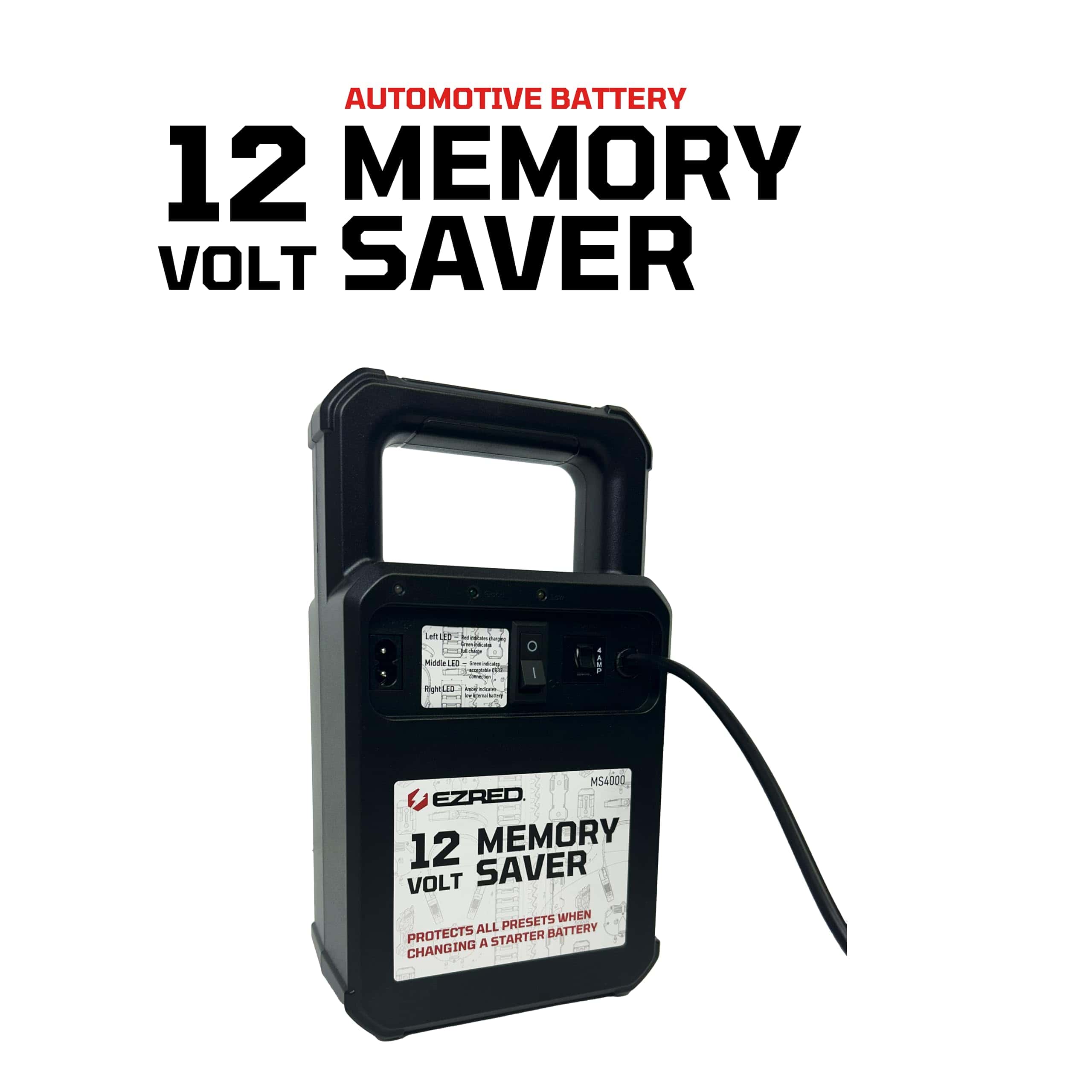 EZRED MS4000 Automotive Memory Saver With Built In Charger, - Imagen 3