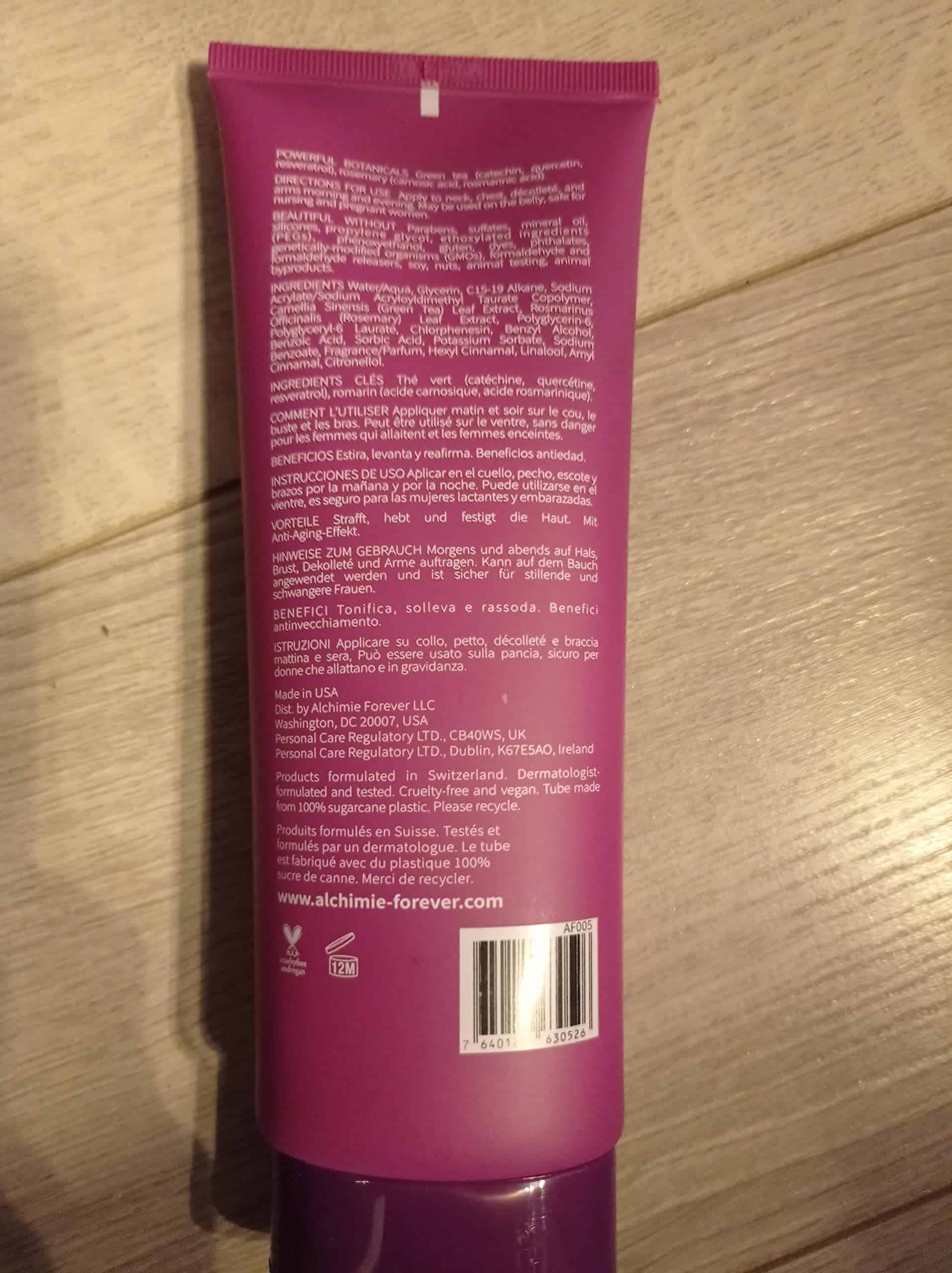 Gel reafirmante Alchimie Forever para cuello y busto | - Imagen 8