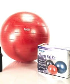Kit de Bola de Fitness Aeromat Color/Tamaño: Rojo / 21.65"