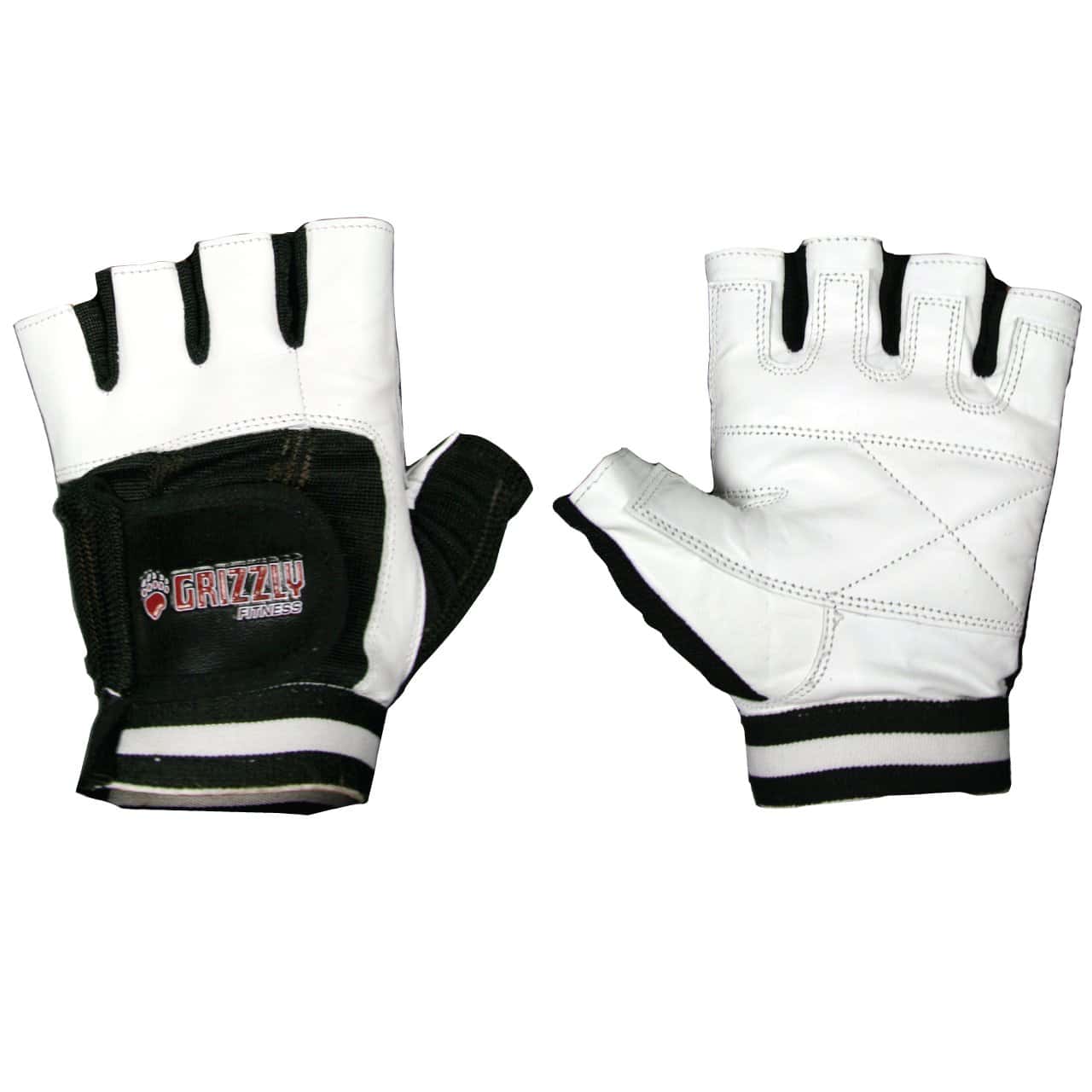 Guantes de Entrenamiento de Cuero Grizzly -Blanco
