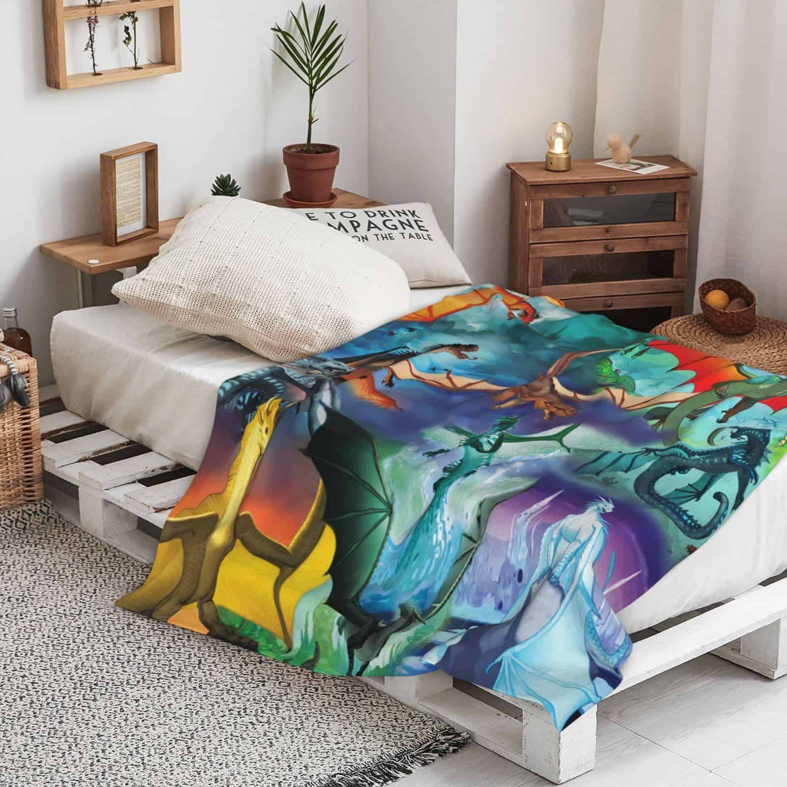 Manta de Tiro de Tela de Franela IULPWSOZP Dragon Fantasy - Imagen 4