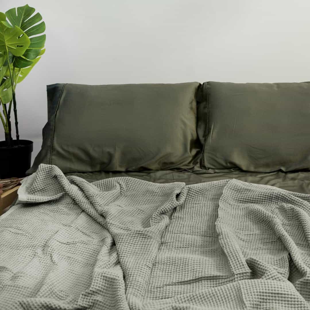 Manta de algodón orgánico certificado GOTS Salt Earth, 55" - Imagen 4