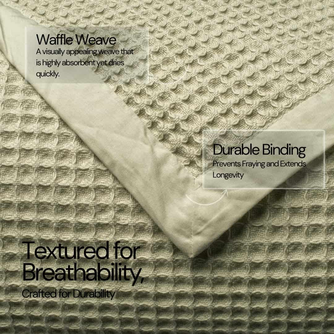 Manta de algodón orgánico certificado GOTS Salt Earth, 55" - Imagen 3