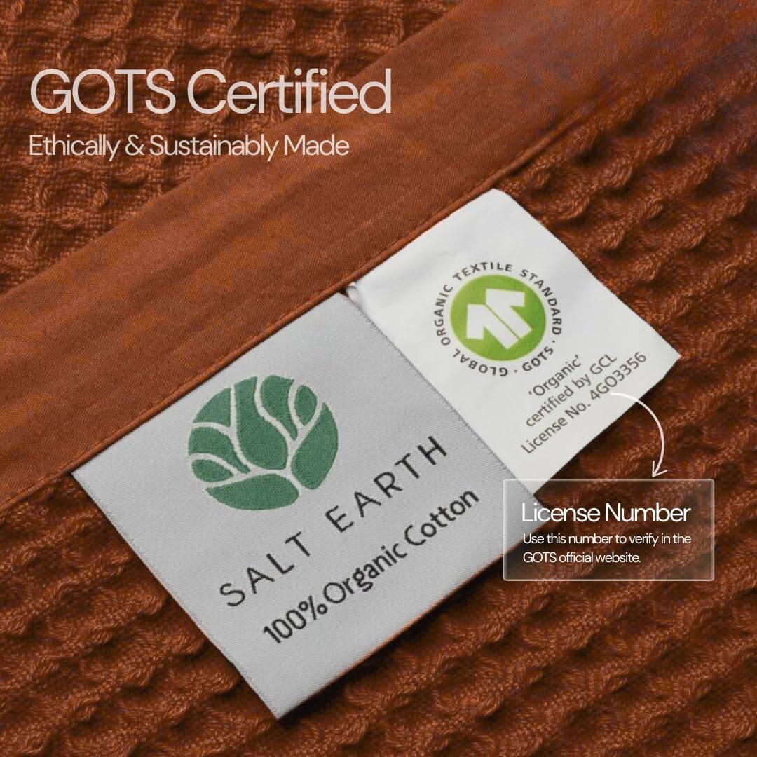 Manta de Algodón Orgánico 100% Certificado GOTS, 55"x60" - Imagen 4
