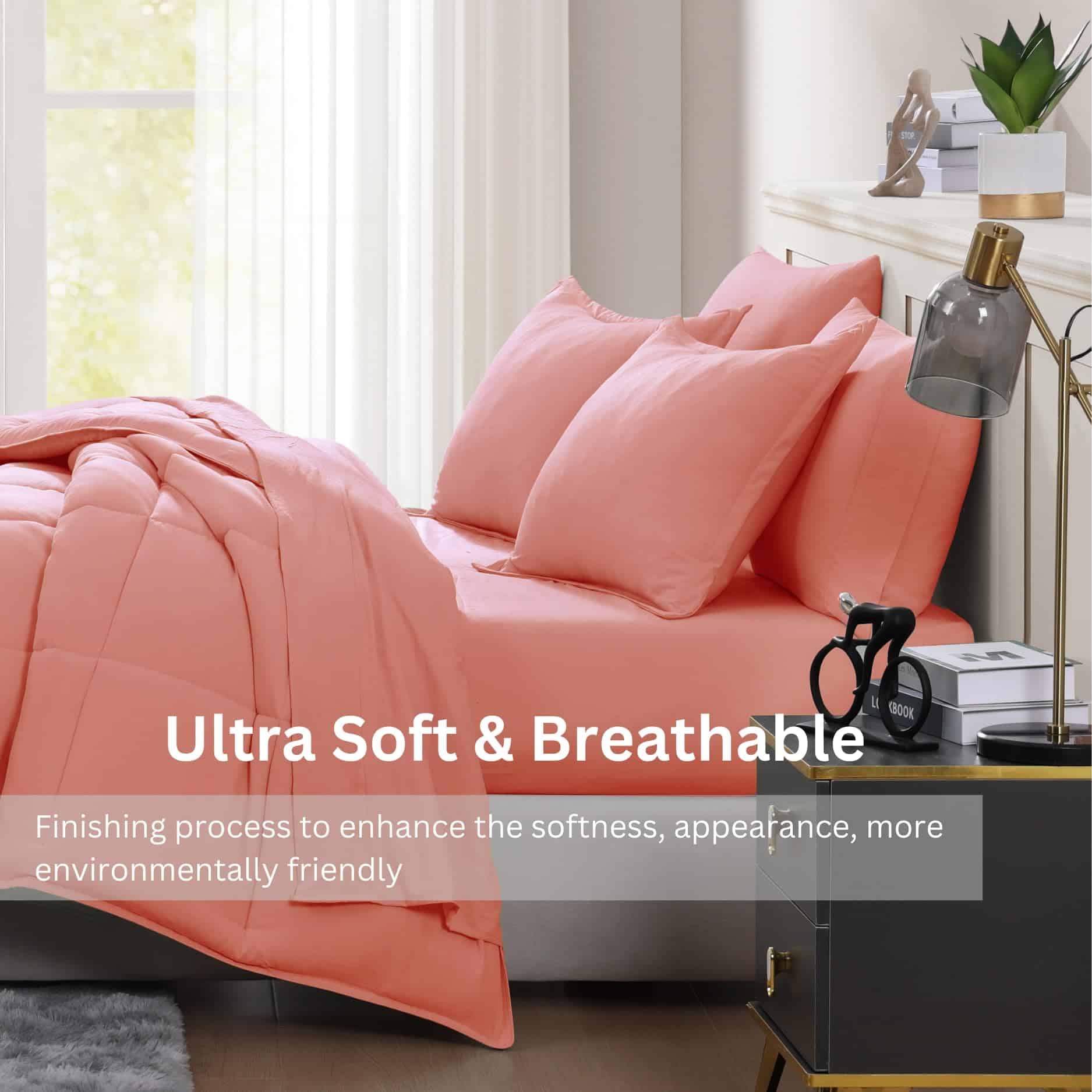 Set de Edredón Twin XL Casa Platino -Rosa Amanecer - Imagen 4