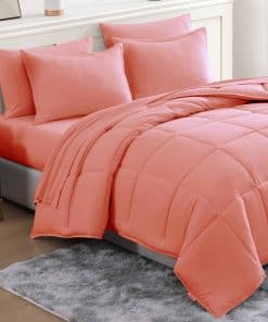 Set de Edredón Twin XL Casa Platino -Rosa Amanecer