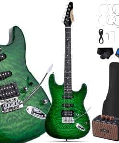 Kit de Inicio de Guitarra Eléctrica Leo Jaymz -Verde Oceano