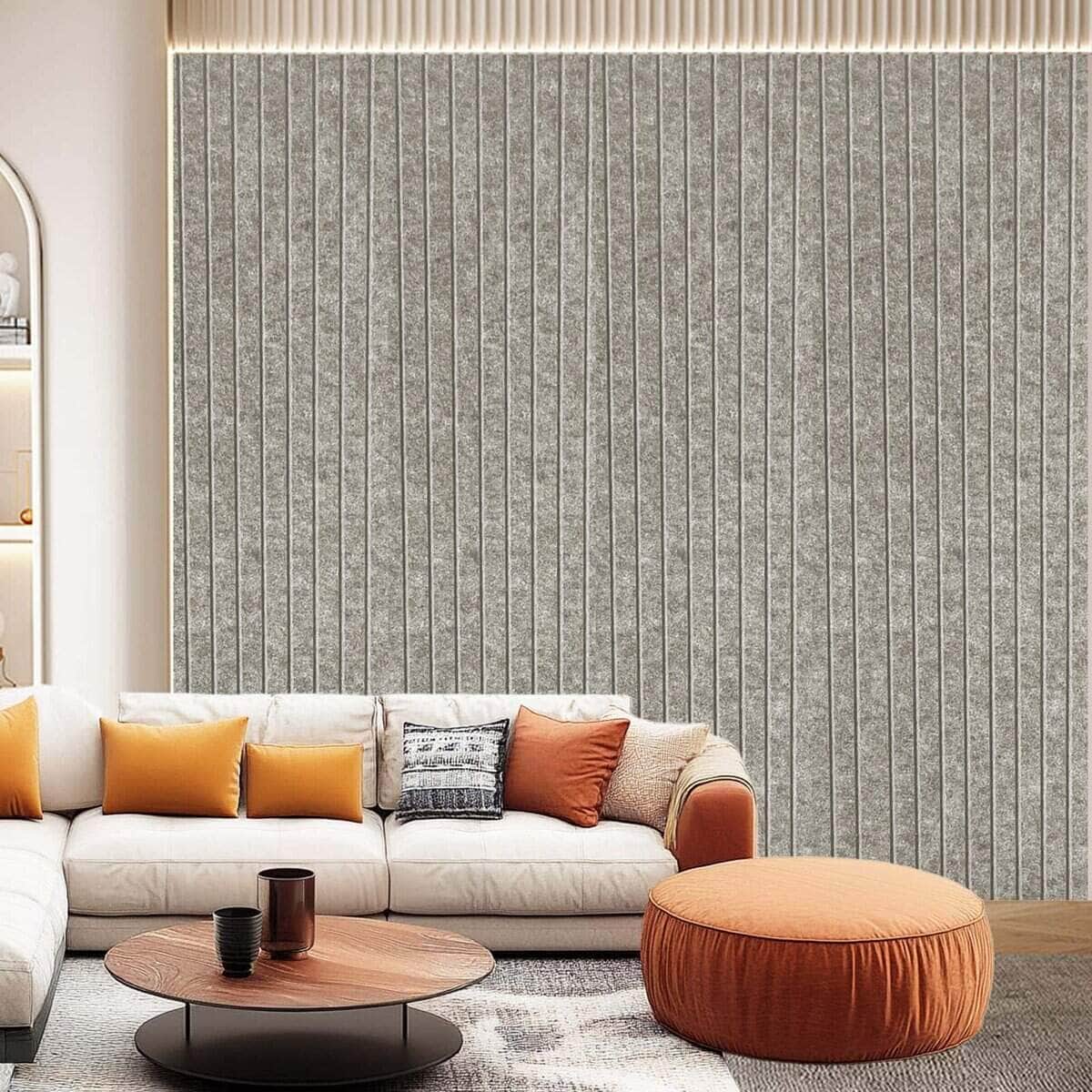 Paquete de 10 Paneles Acústicos, 48" X 12" X -Camel Oscuro - Imagen 9