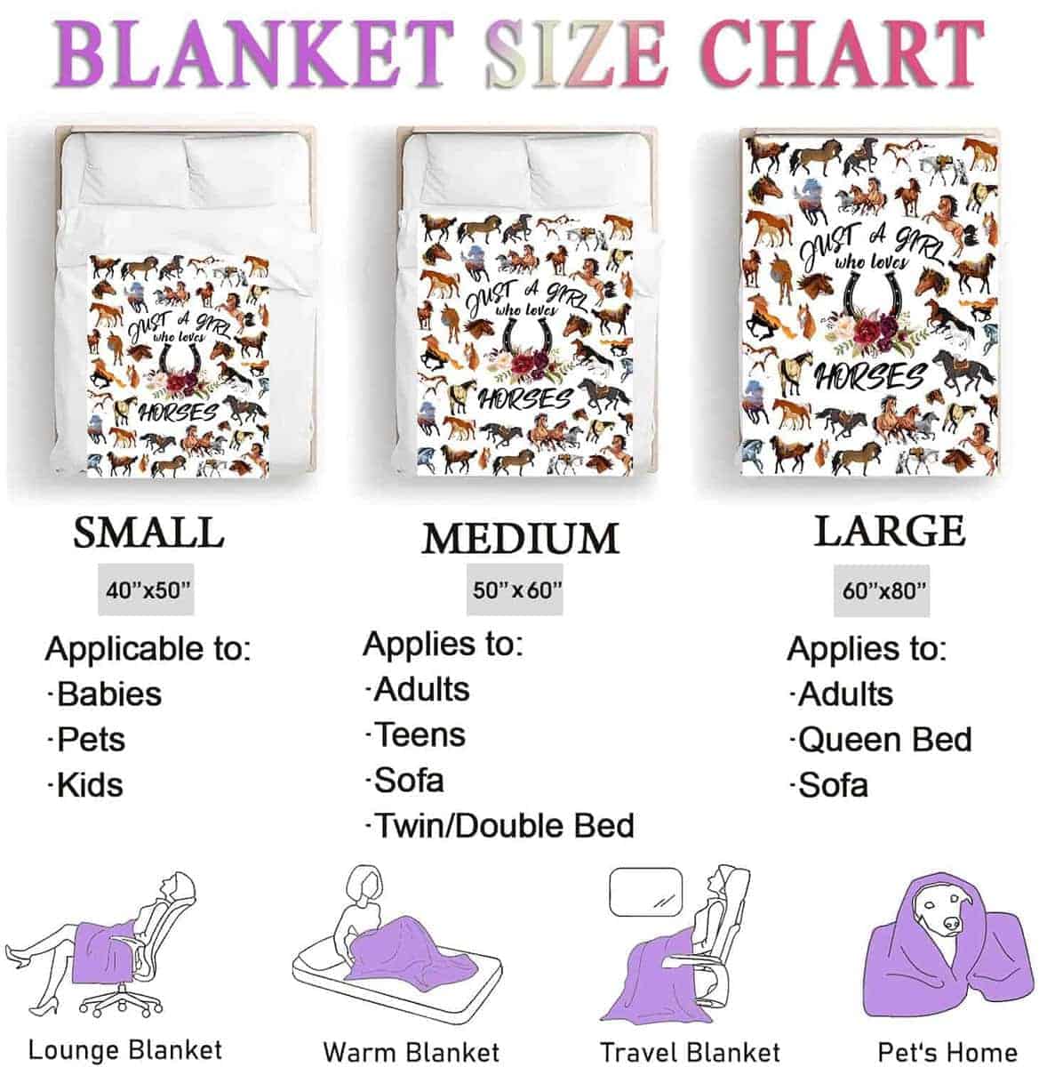 Manta de Caballo Tinerpoim, Regalos de Caballo para Niñas - Imagen 8